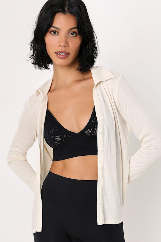 Feels Right Black Seamless Bralette 1