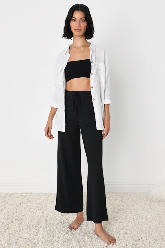 Playdate Black Ribbed Bralette 4