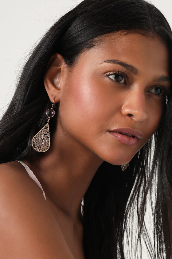 Blush pink statement sales earrings