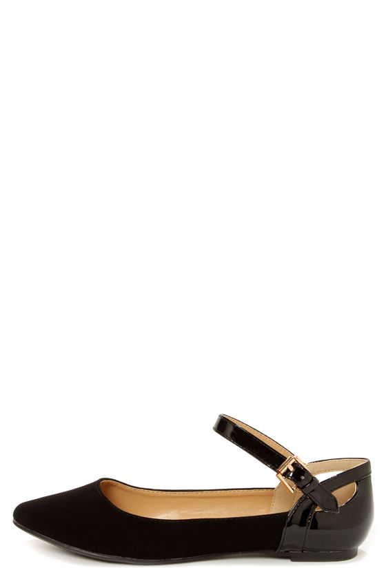 strappy pointed flats