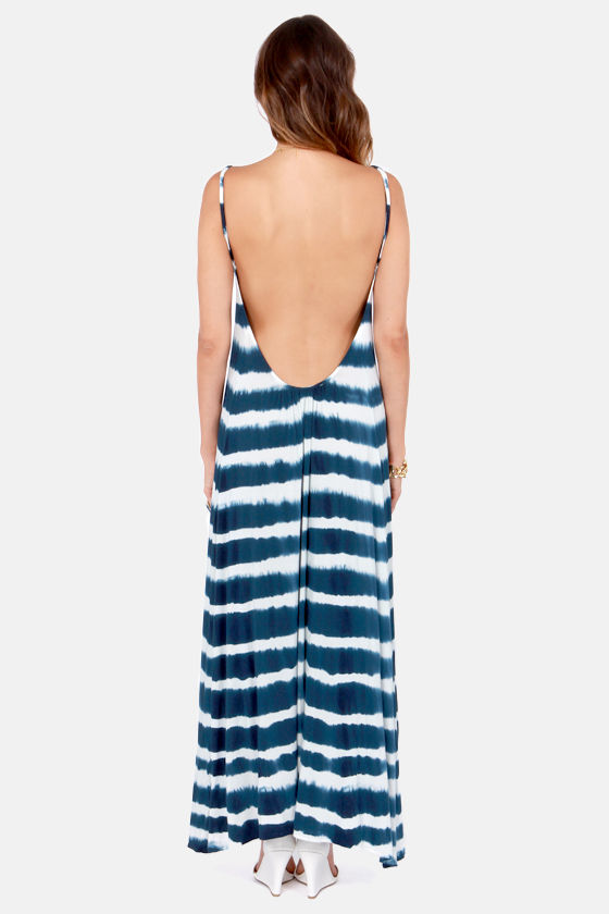 Only - Onlhyaci S/L Frill Long Dress - 4995371 Bright White Big Blue main image 1