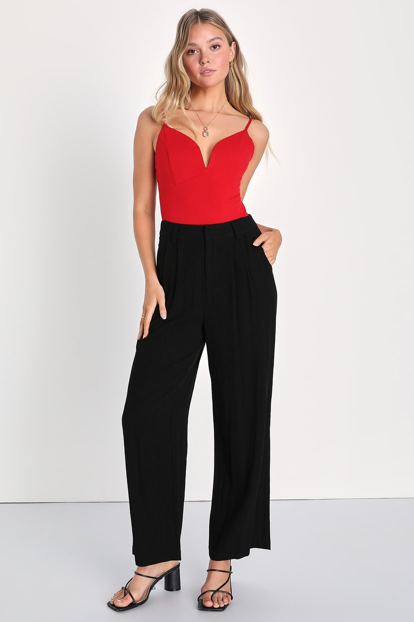 Red Bodysuit - Sleeveless Bodysuit - Convertible Bodysuit - Lulus