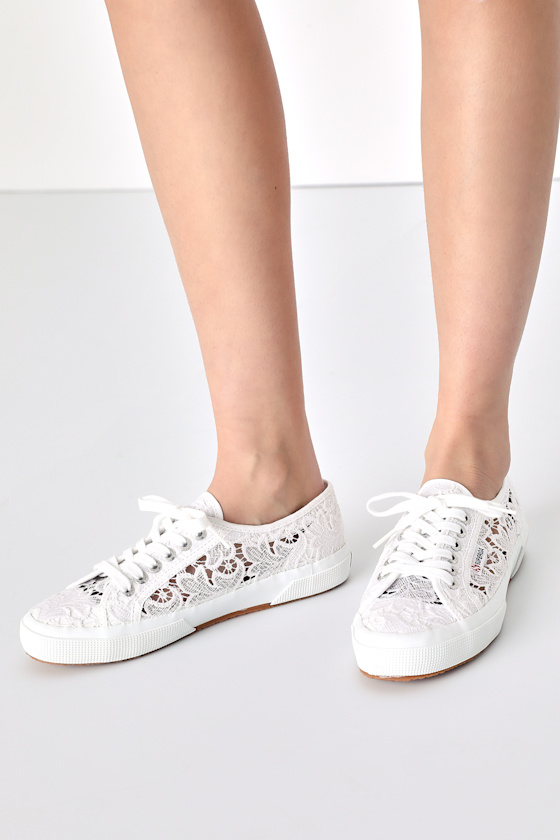 Superga Macrame Sneakers White Lace Sneakers Lace Shoes Lulus 