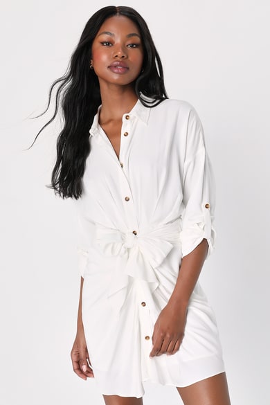 white tee dress