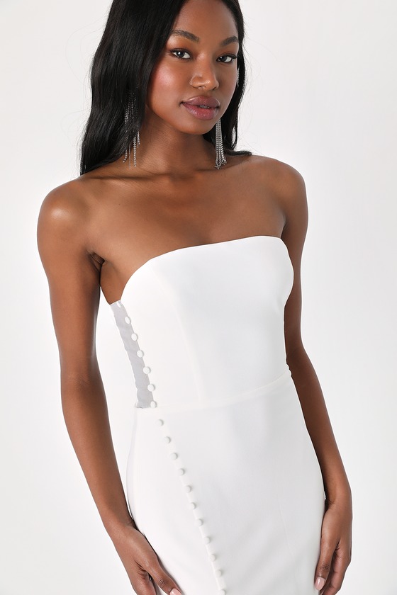 Sexy Midi Dress - Strapless Midi Dress - Bachelorette Party Dress - Lulus
