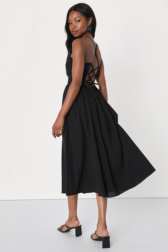 Lulus Lace Up Back Dress Lulus Stylish Grace Dark Plum Backless Lace-Up  Ruffled Maxi Dress