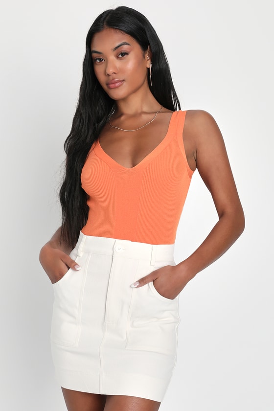 Ivory Twill Skirt - High-Waisted Mini Skirt - High Rise Skirt - Lulus