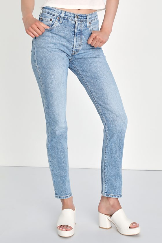 501 Original Fit Light Wash High-Rise Jeans 2