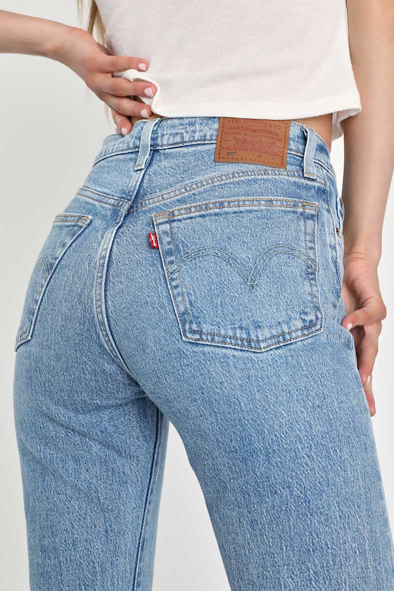 501 Original Fit Light Wash High-Rise Jeans
