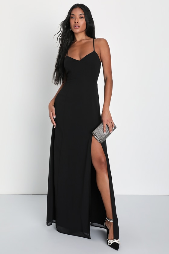 Black Maxi Dress - Black Bridesmaid Dress - Black Dress - Lulus