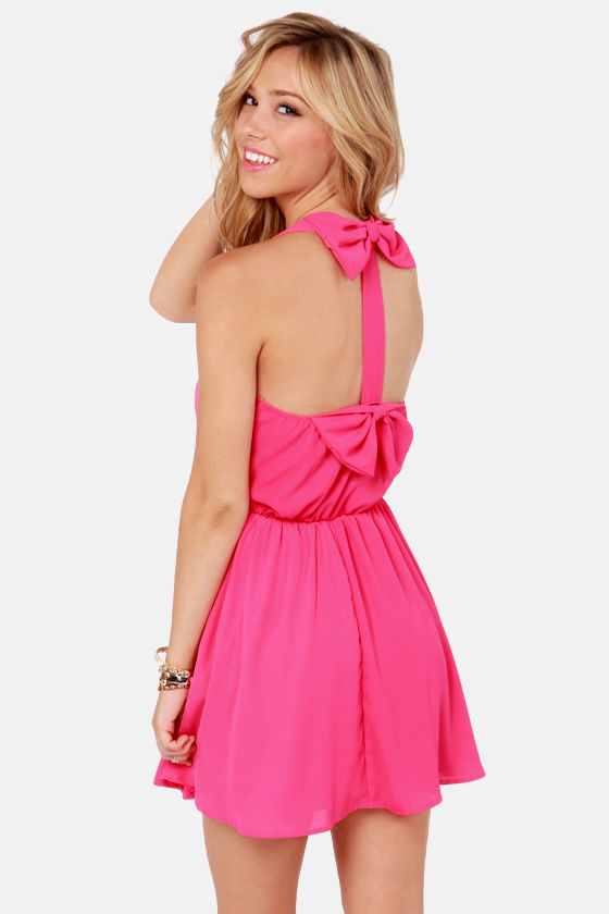 flirty pink brand maxi dress
