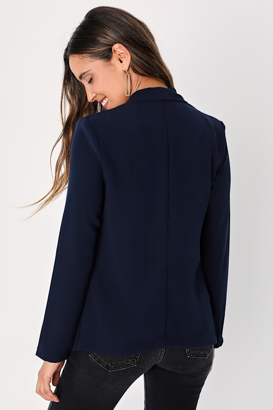 Miss Punctuality Navy Blue Lightweight Blazer 9