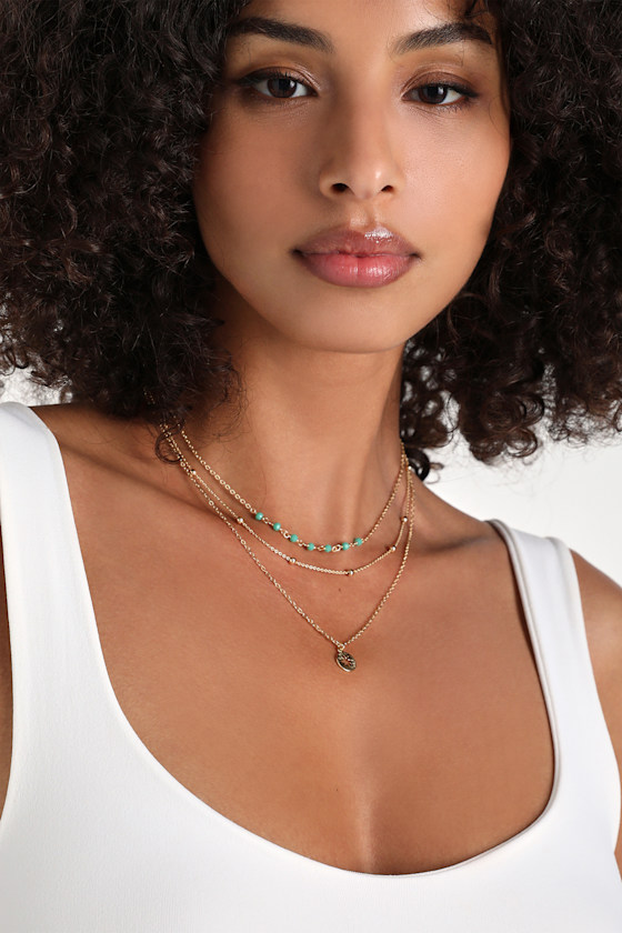 Gold Layered Necklace Gold Necklace Set Beaded Necklace Set Lulus