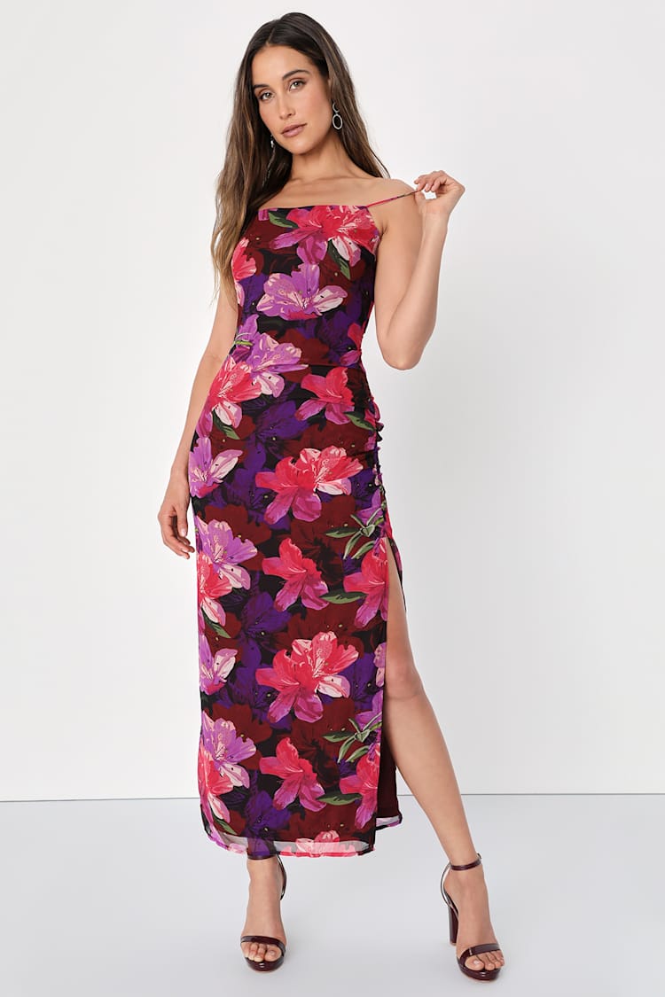 knee length dresses for ladies Designer Ombre Pleated Midi Dress – HEYFANCYSTYLE