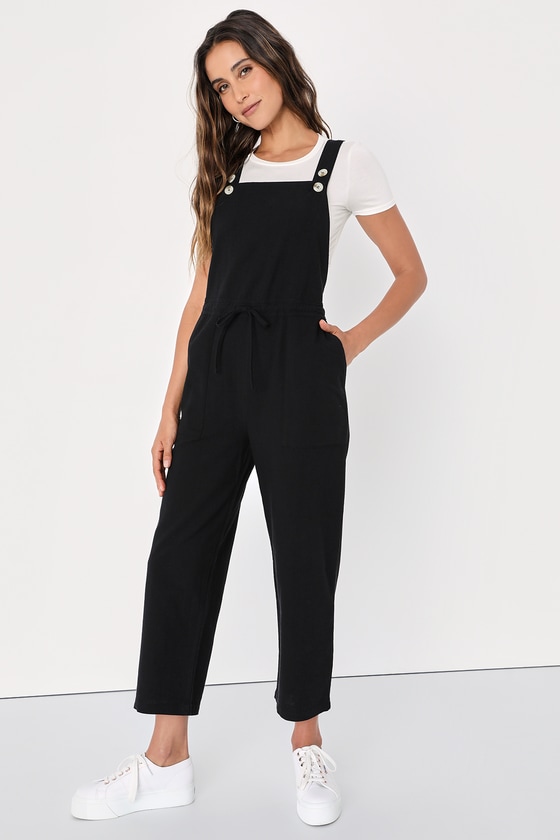 Rhythm Verona - Black Overalls Jumpsuit - Wide-Leg Jumpsuit - Lulus