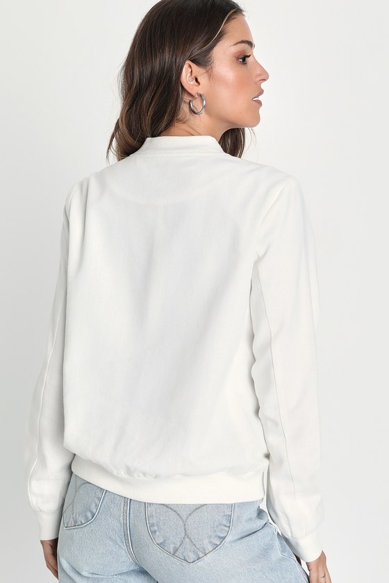 Mint velvet sales ivory bomber jacket