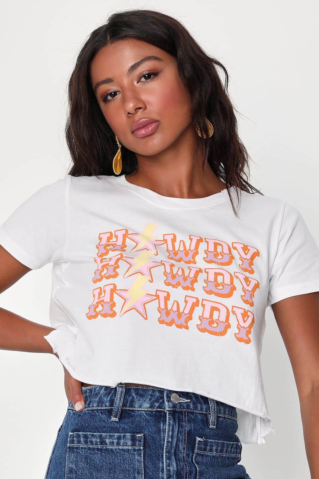 Prince Peter Howdy Tee - White Short Sleeve Tee - Distressed Tee - Lulus