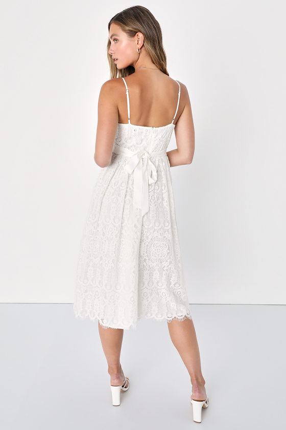 Lace Tie-Front Sleeveless Dress
