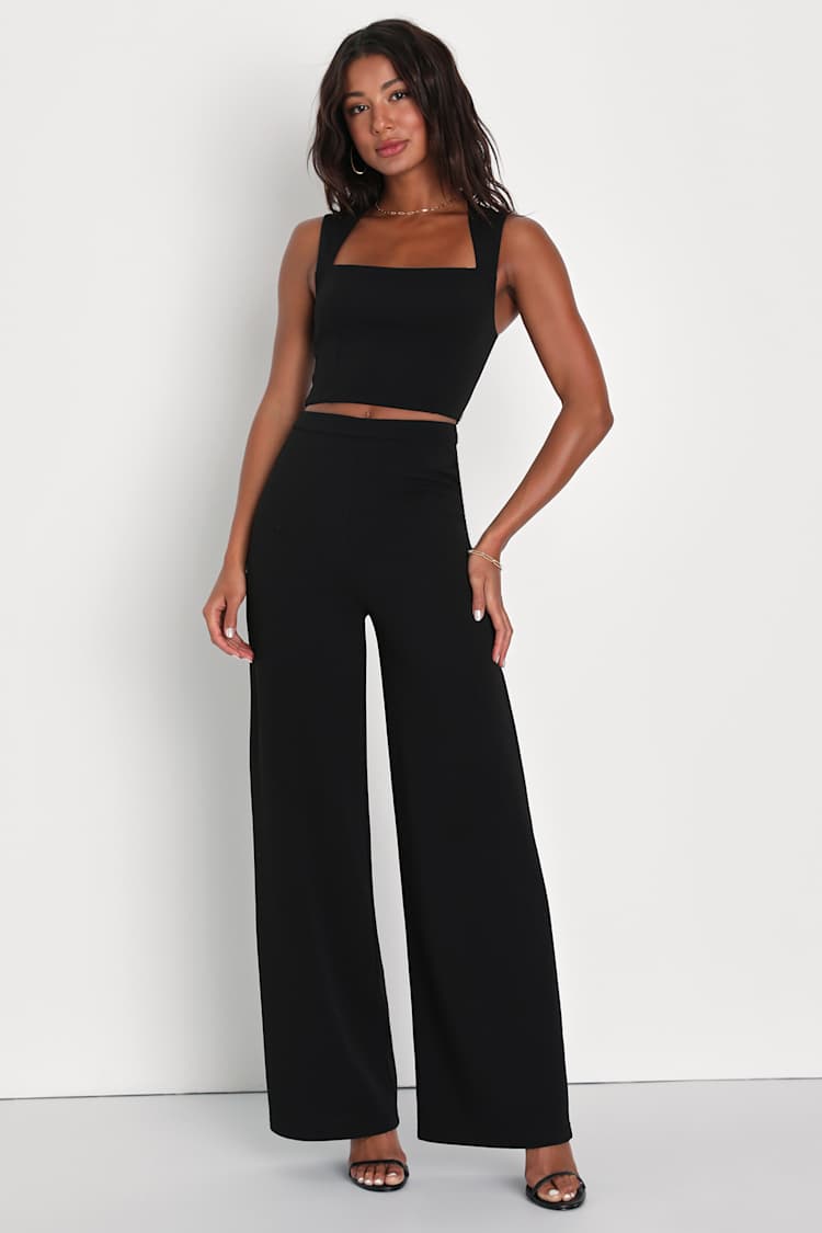 Enticing Endeavors Black Two-Piece Jumpsuit - Lulus