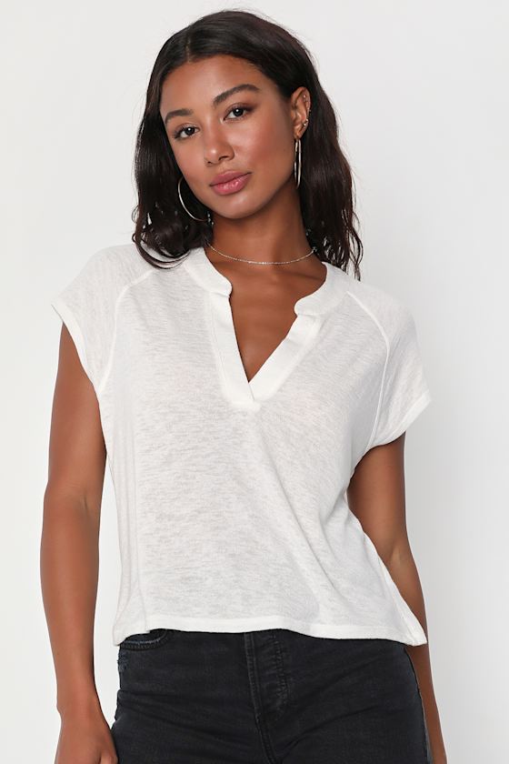 CLOSED Raglan T-shirt in Ivory