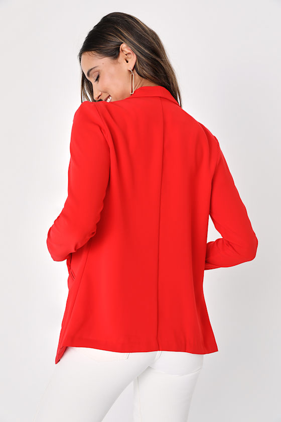 Miss Punctuality Red Lightweight Blazer 10