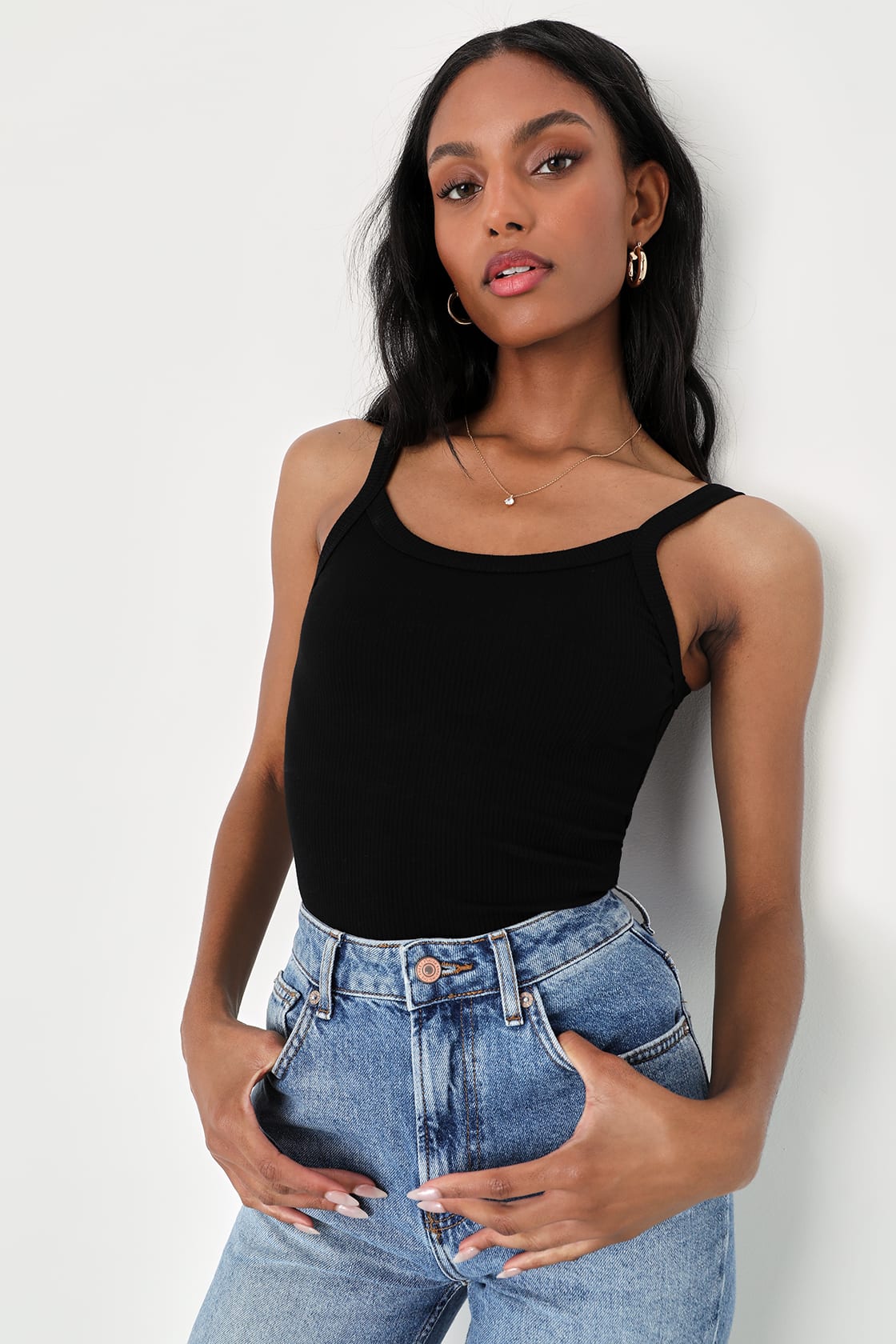 Black Ribbed Cami Top - Tank Top - Cami Top - Ribbed Tank Top - Lulus