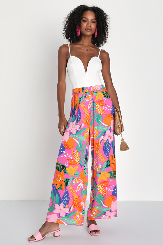 Kendra Tropical Printed Fluid Pants  francescas