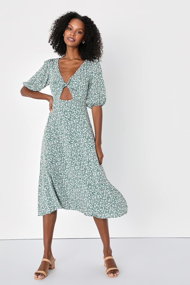 Midi Dress Lulus Sage Dress Lulus Sage Green Pleated Sleeveless Bow Midi  Dress Womens Medium (Available