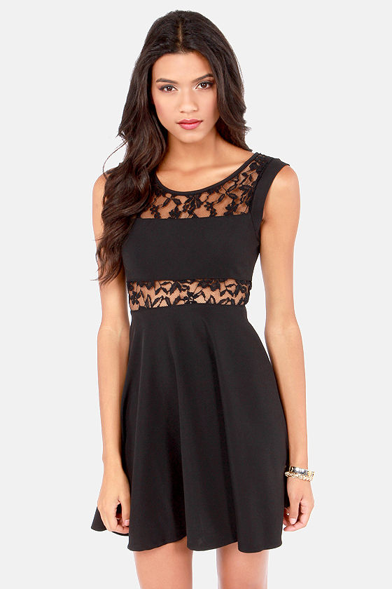 Cute Lace Dress - Little Black Dress - Cutout Dress - $39.00 - Lulus