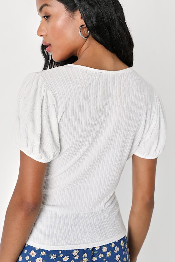 JILTU ribbon puff knit white 1size