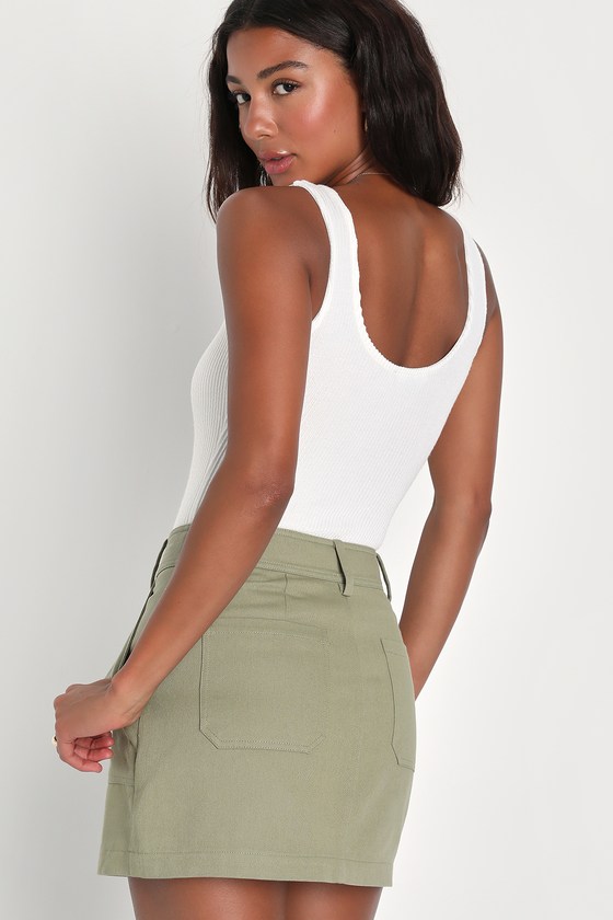 Olive green skirts twin on sale