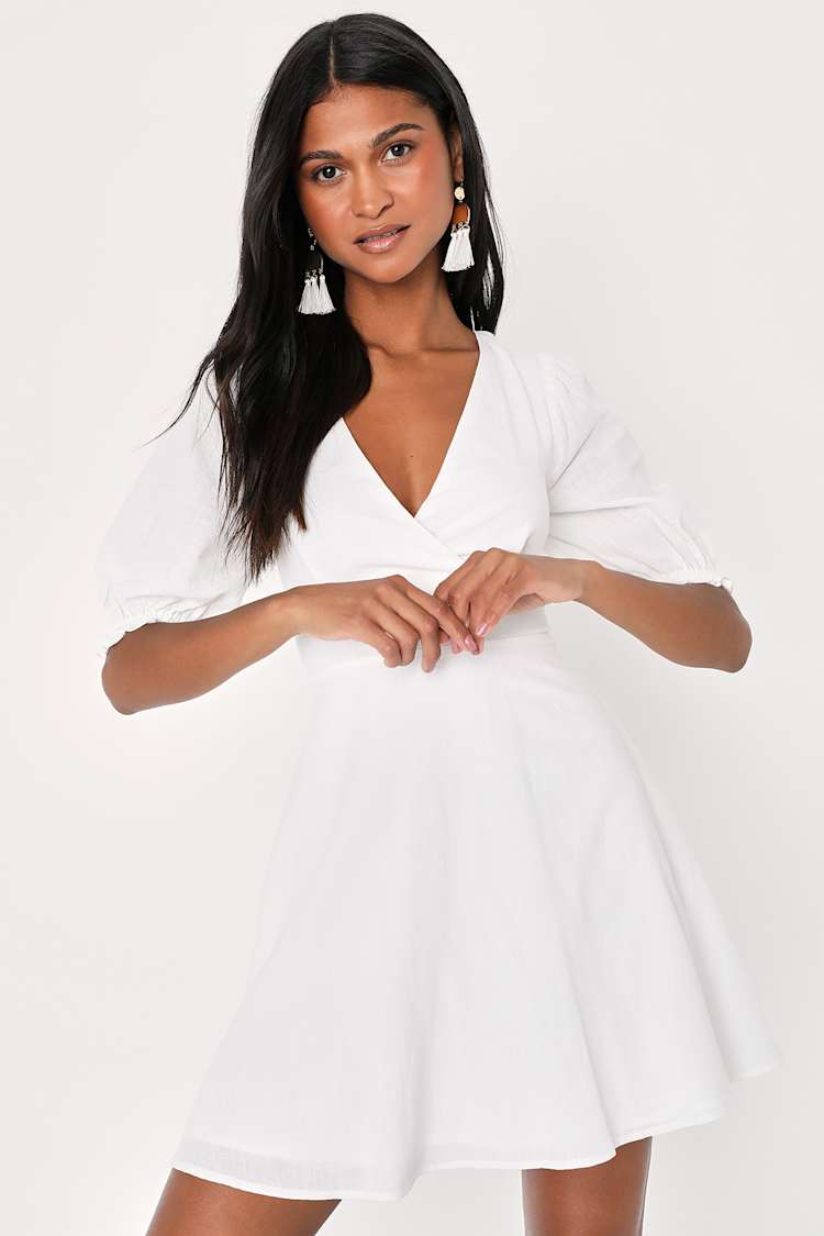 white skater dress with pockets Halter Broderie Skater Dress White