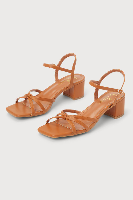 Brown High Heel Sandals - Strappy Heels - Quarter Strap Heels - Lulus