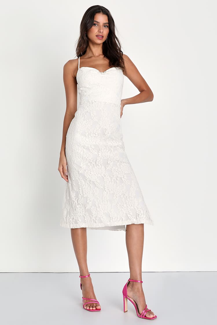 chinese dress ladies Petal & Pup Emersyn Midi Lace Dress