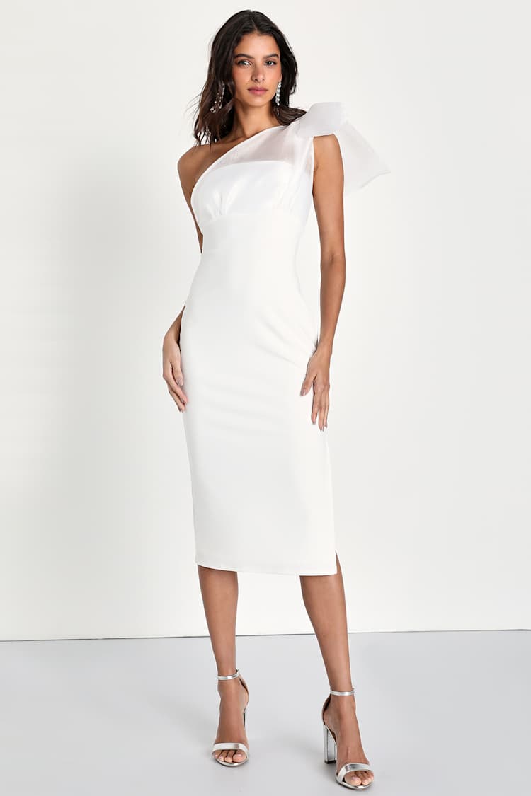 strapless open back dress Glam Upgrade Lace-Up Bodycon Glitter Midi Dress main image 0