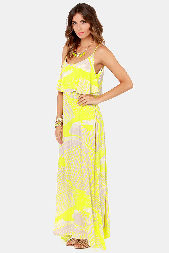 bright yellow gown