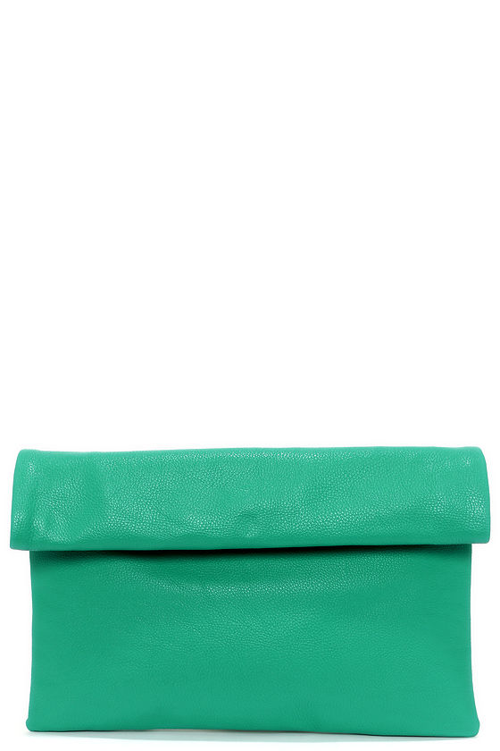 Cute Sea Green Clutch Vegan Leather Clutch 29.00 Lulus