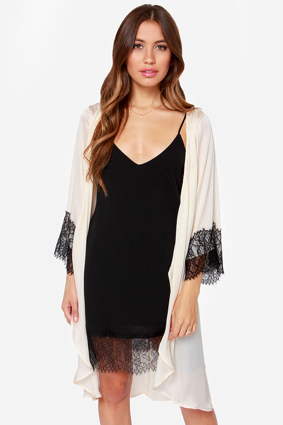 Sexy Cream Robe Lace Robe Lace Top 59.00 Lulus