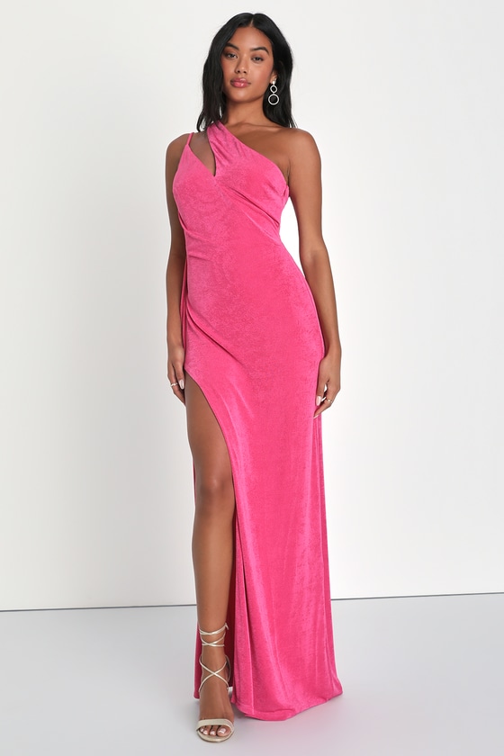 Pink Maxi Dress - One-Shoulder Dress - Backless Dress - Lulus
