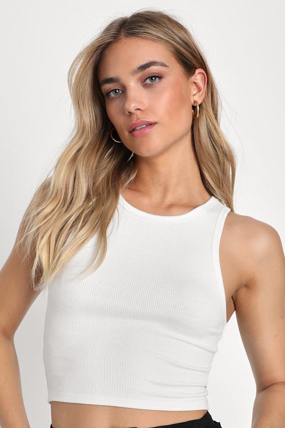 Z Supply Hannah Tank Top - White Cropped Tank Top - Ribbed Top - Lulus