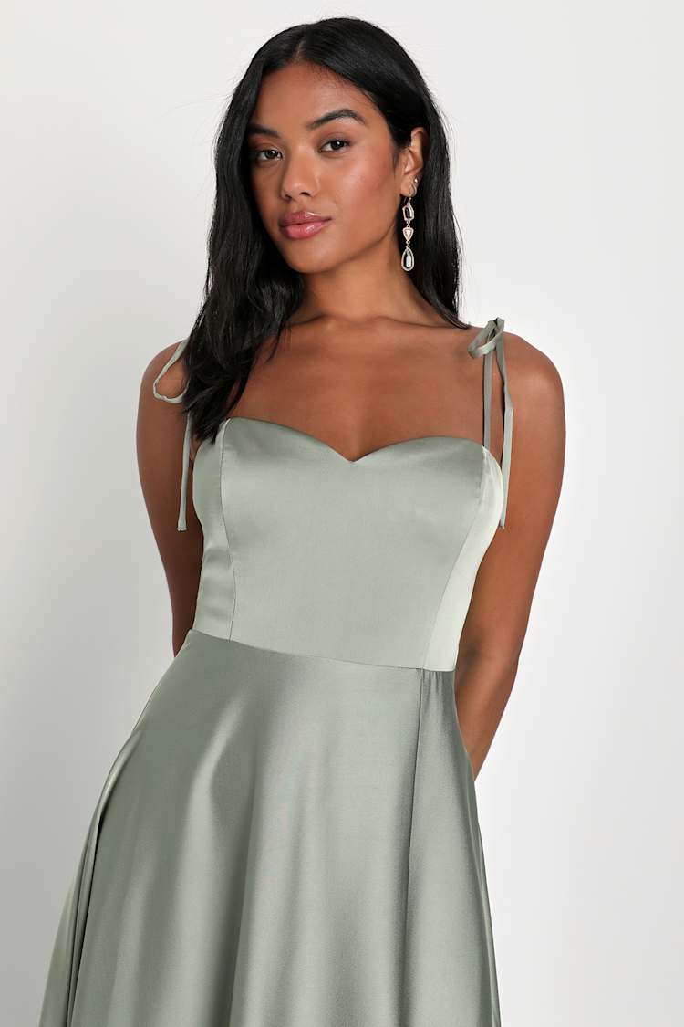 green emerald velvet dress Santiago Cut-Out Ruffle Maxi Dress Sage XXL