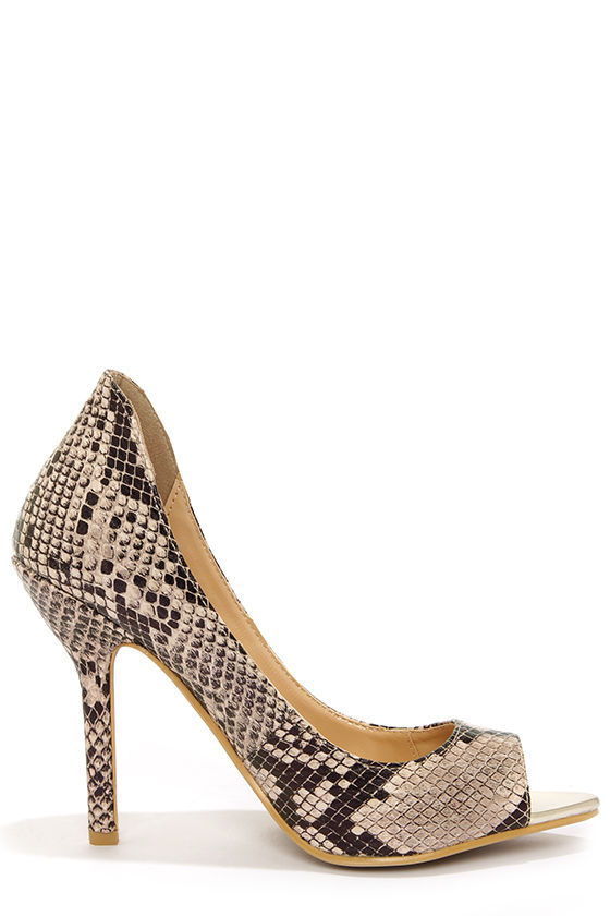 Cheap snakeskin heels on sale