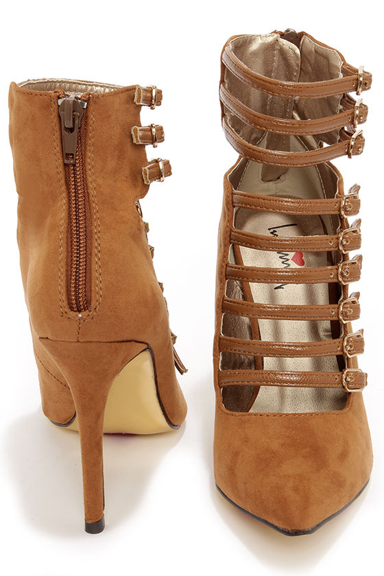 report tan booties