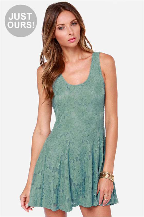 Cute Sage Green Dress Sleeveless Dress 44.00 Lulus