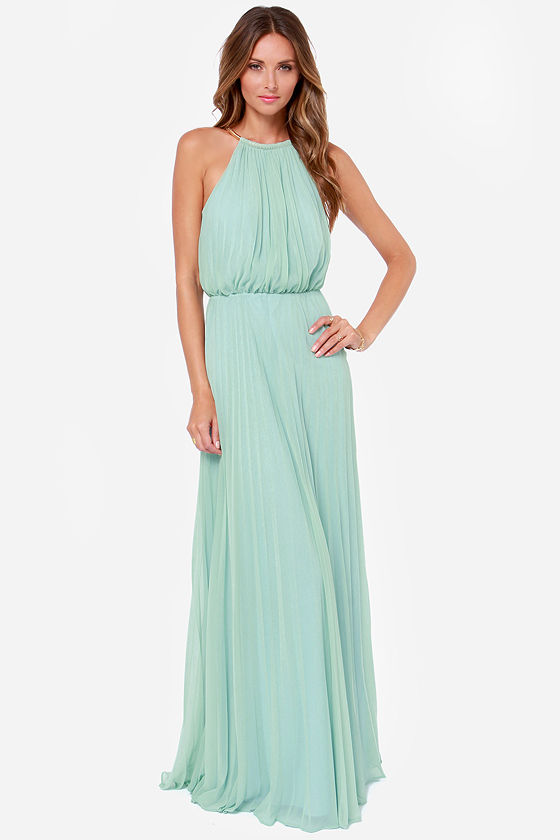 Bariano Melissa Sage Green Maxi Dress