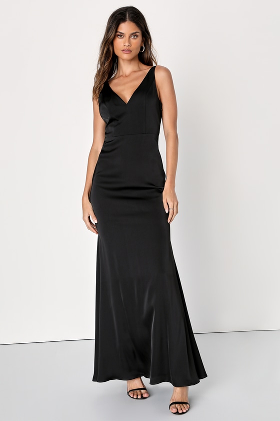 Lulus Intriguing Aura Black Sleeveless Maxi Dress