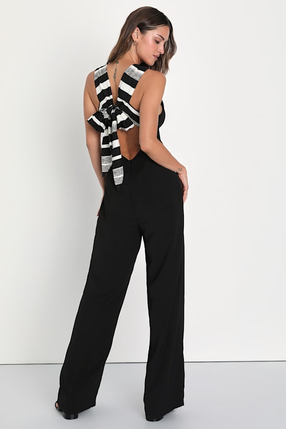 Black Jumpsuit - Sleeveless Jumpsuit - Straight Leg Jumpsuit - Lulus