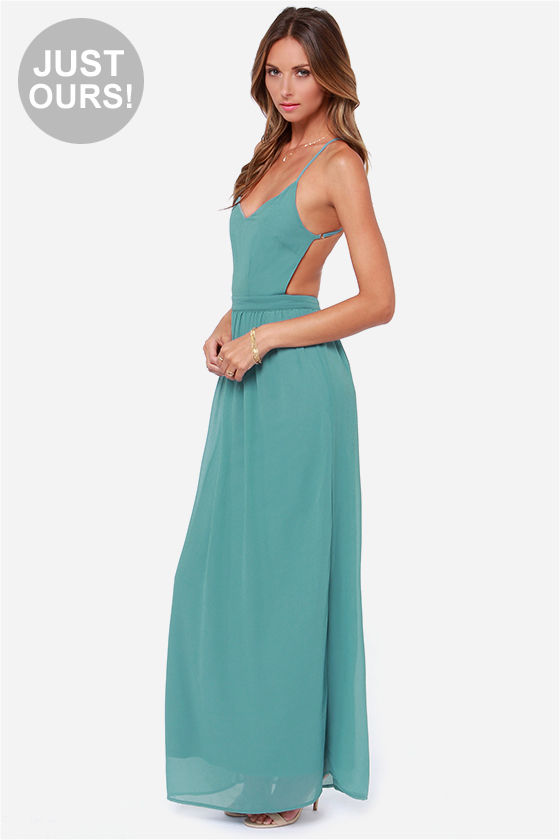 lulus green maxi
