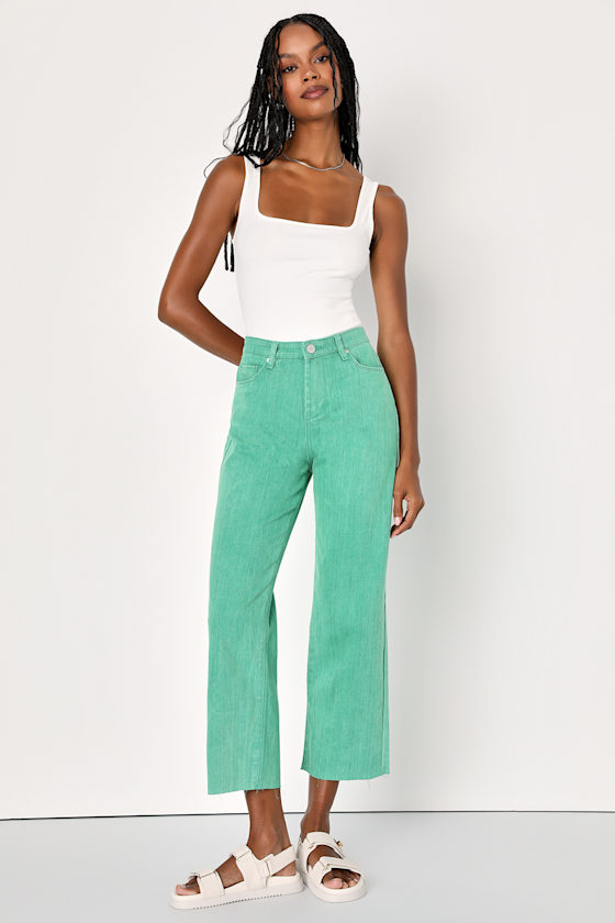 Blank NYC The Baxter Green Denim Jeans HighRise Jeans Lulus