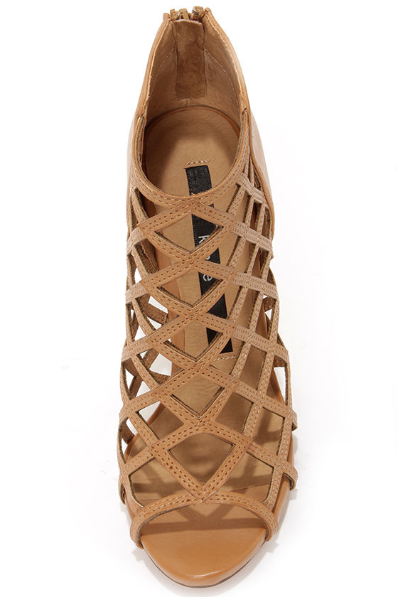 tan booties low heel